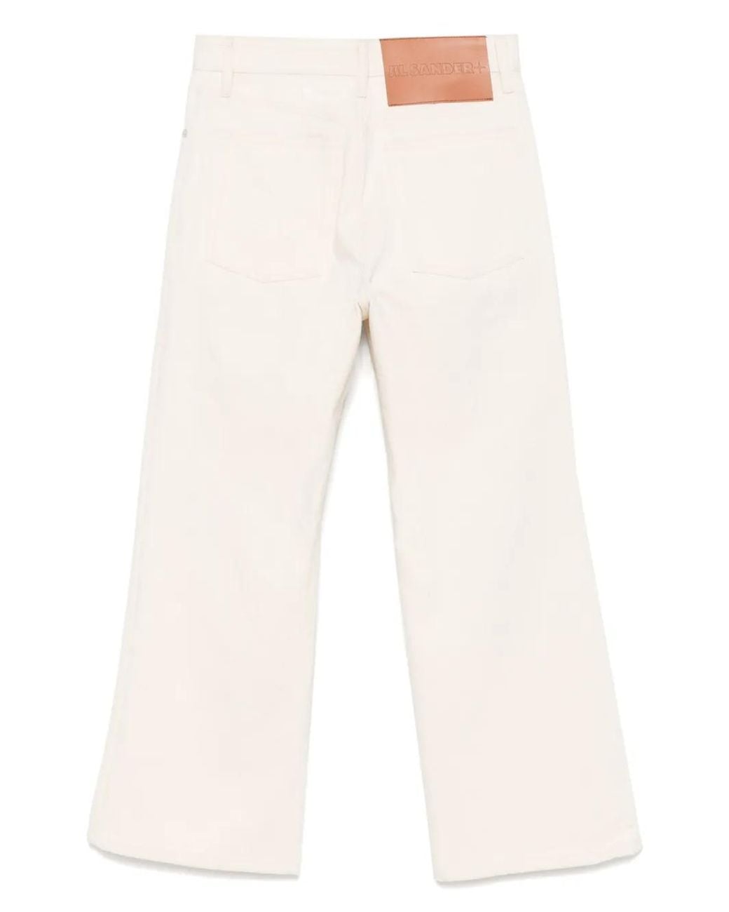 Jil Sander White Logo-Patch Jeans
