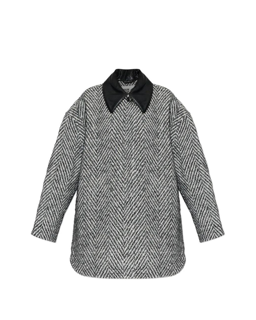 Baum und Pferdgarten Gray Berfe Herringbone-Pattern Oversized Jacket
