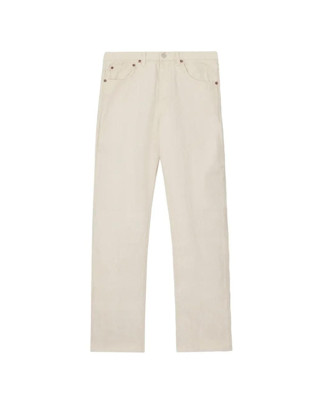 Fortela White Jean 933 Barney À Détails De Coutures for men