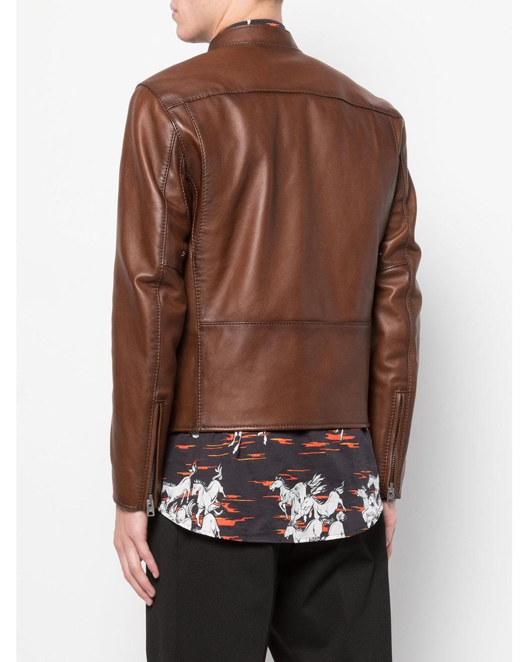 Coach men's leather racer jacket deals