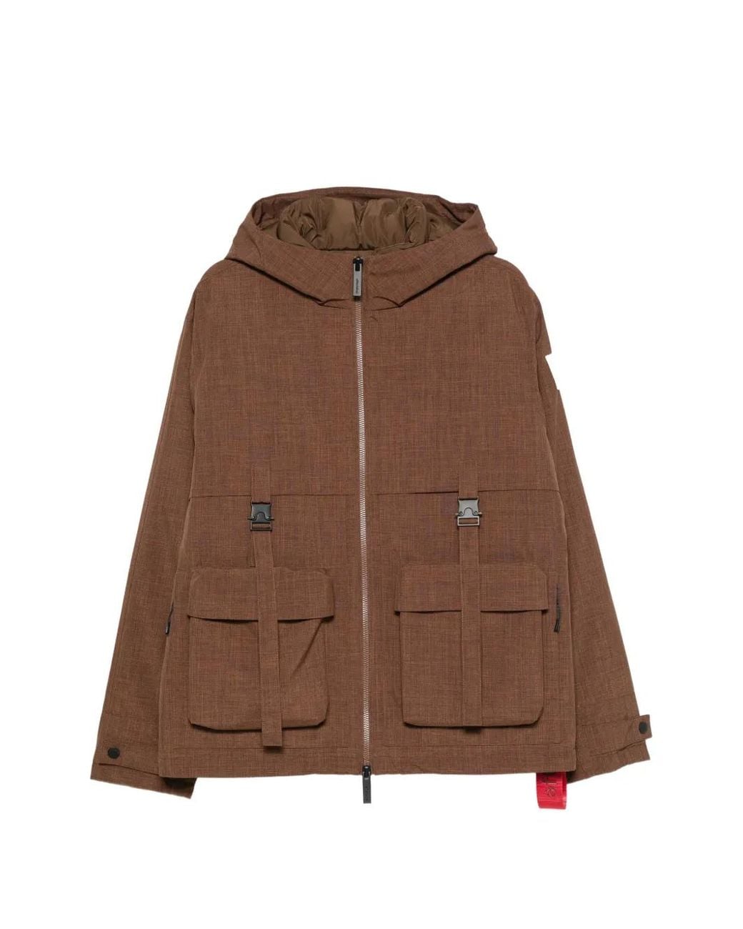 AFTER LABEL Brown Toffen Hooded Multi-Pocket Jacket for men