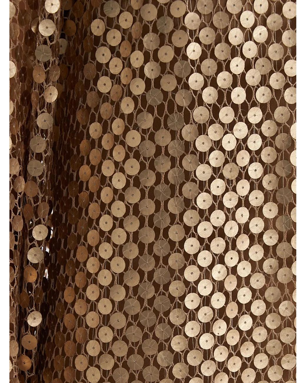 Taller Marmo Natural Le Dune Sequin-Embellished One-Shoulder Maxi Dress