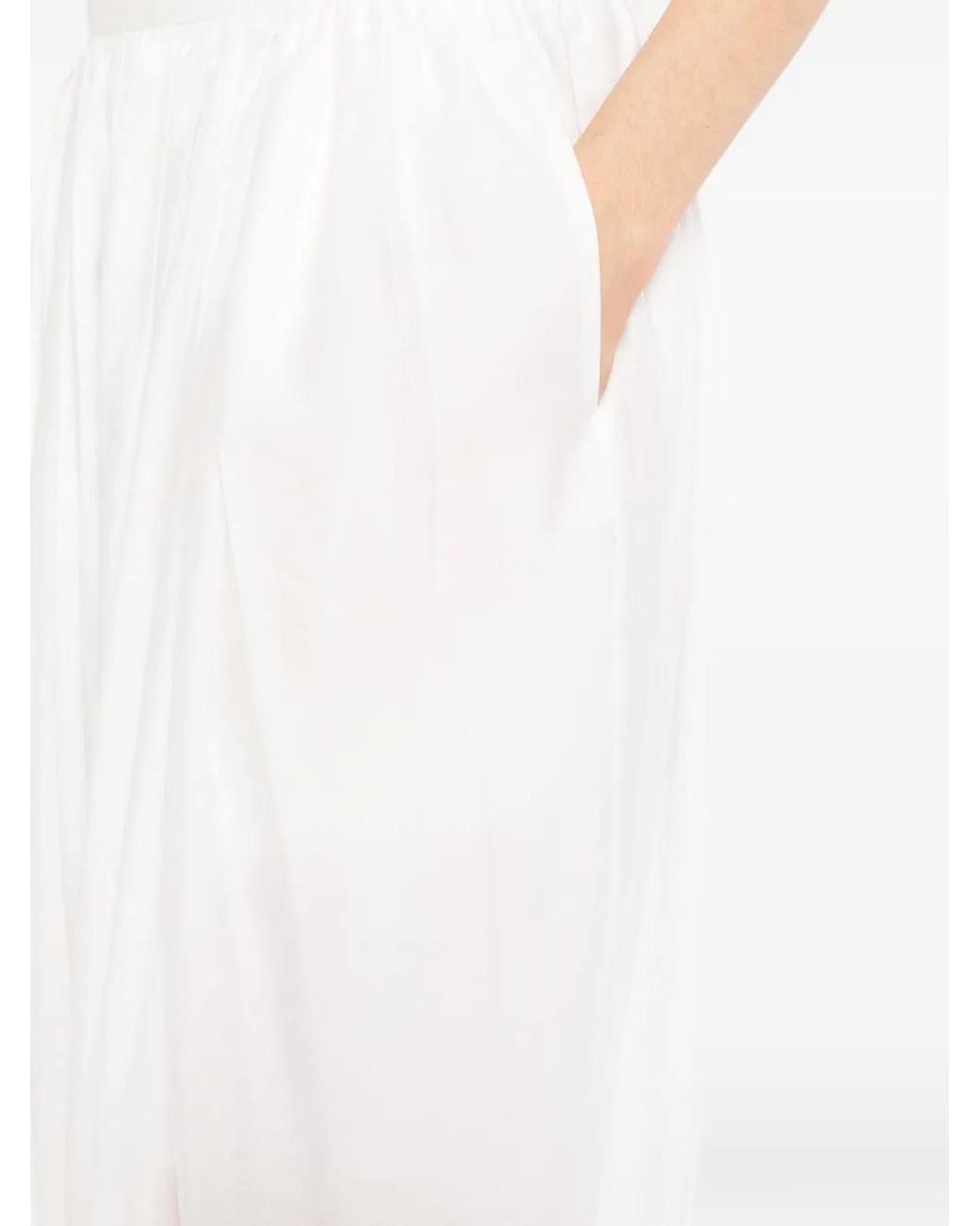 COTEMP White Elasticated Palazzo Pants