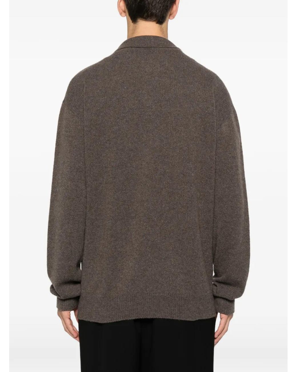 The Row Brown Leach Collared Sweater for men