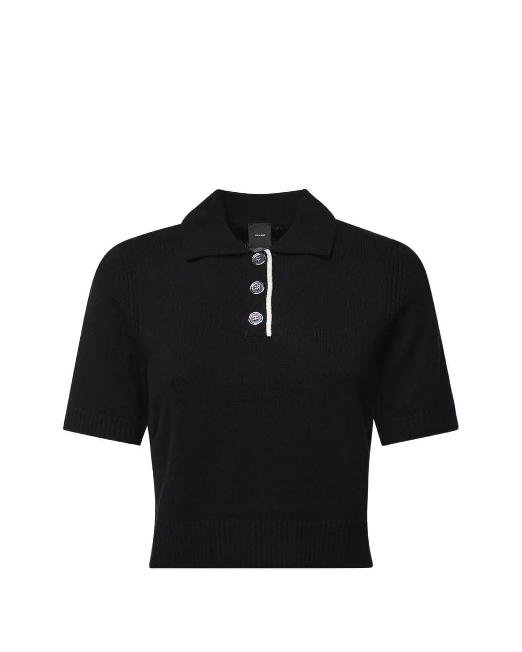 Pinko Black Wool Cashmere T Shirt