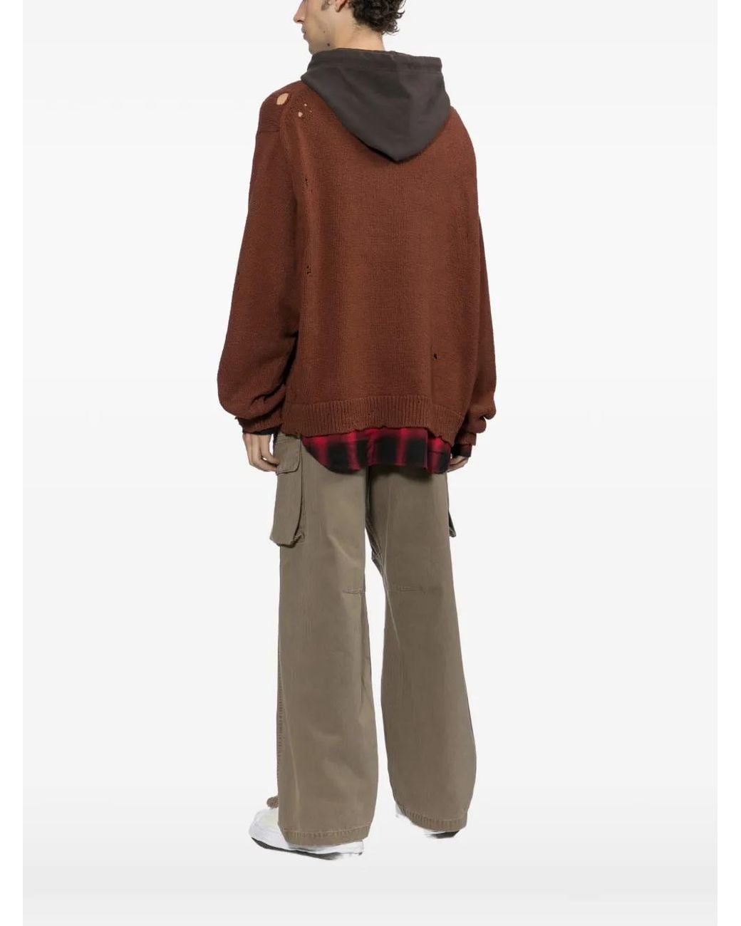 Maison Mihara Yasuhiro Brown Triple Layered Hoodie for men
