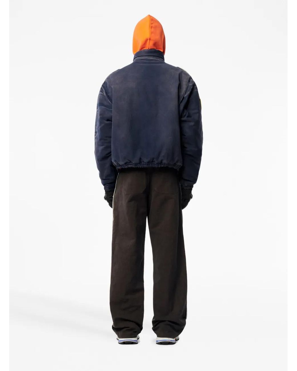 Heron Preston Black Mid-Rise Straight-Leg Trousers for men