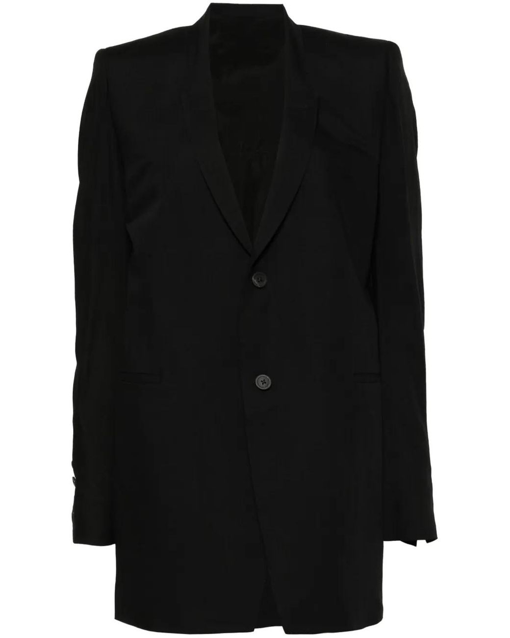 Rick Owens Black Dirt Tailored Blazer
