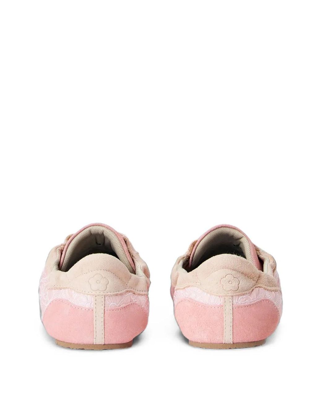CECILIE BAHNSEN Pink Blaise Soft Embroidered Suede Sneakers