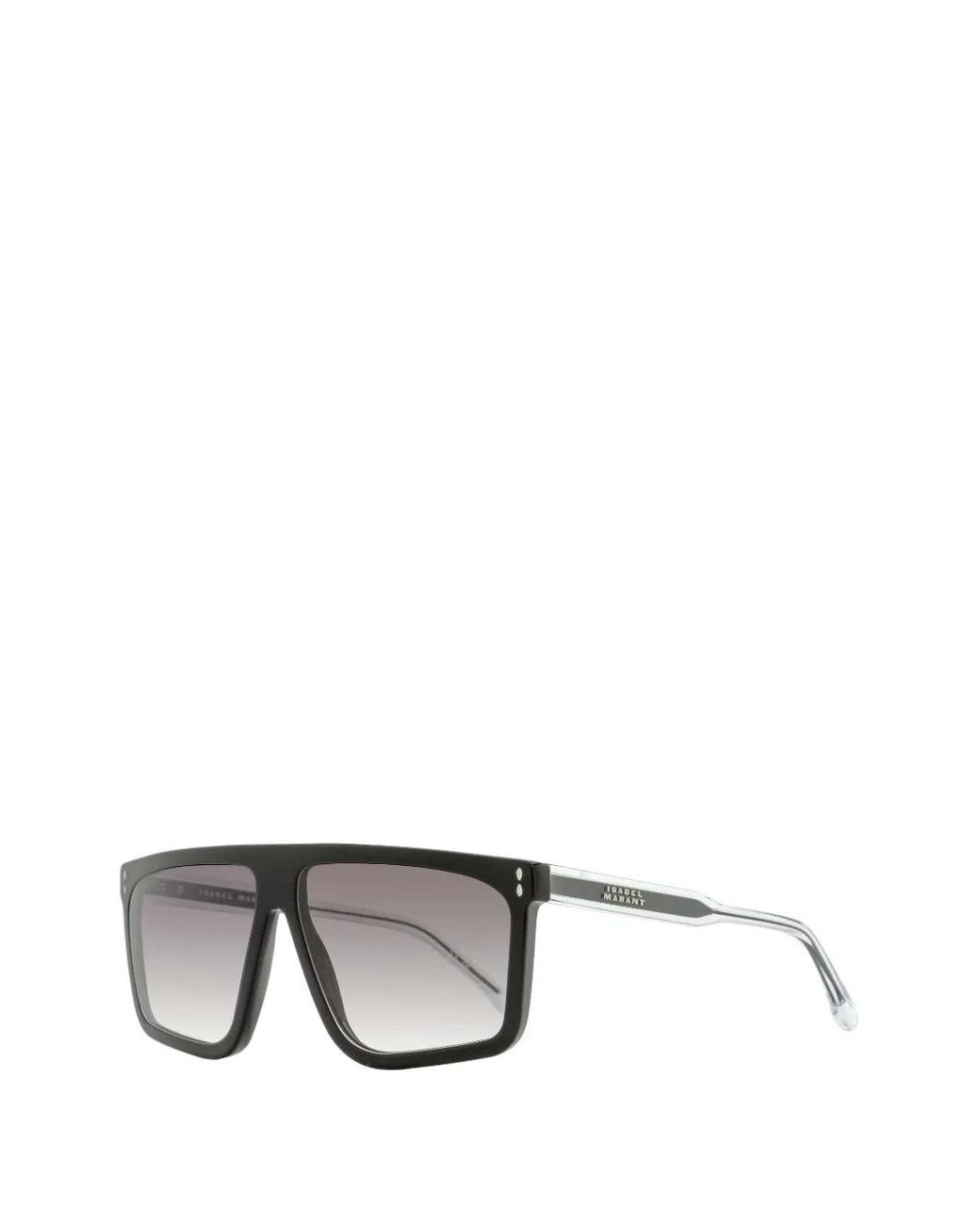 Isabel Marant Black Bluma Rectangular-Frame Sunglasses