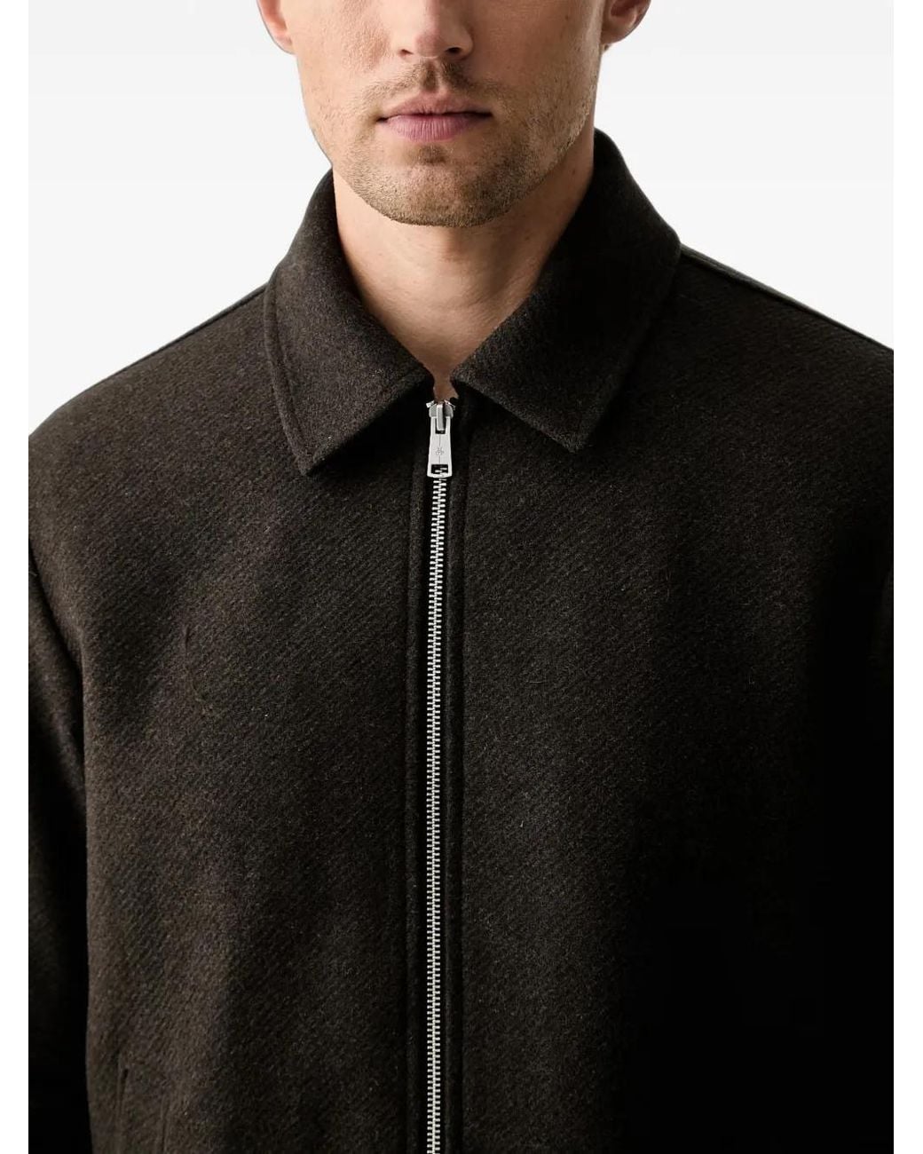 Marc O' Polo Black Zip-Up Collared Jacket for men