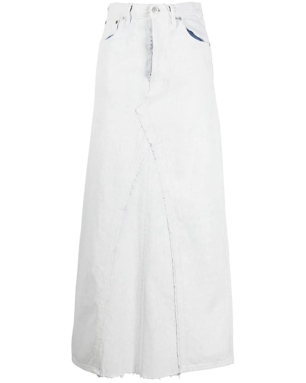 Maison Margiela White Denim Skirt