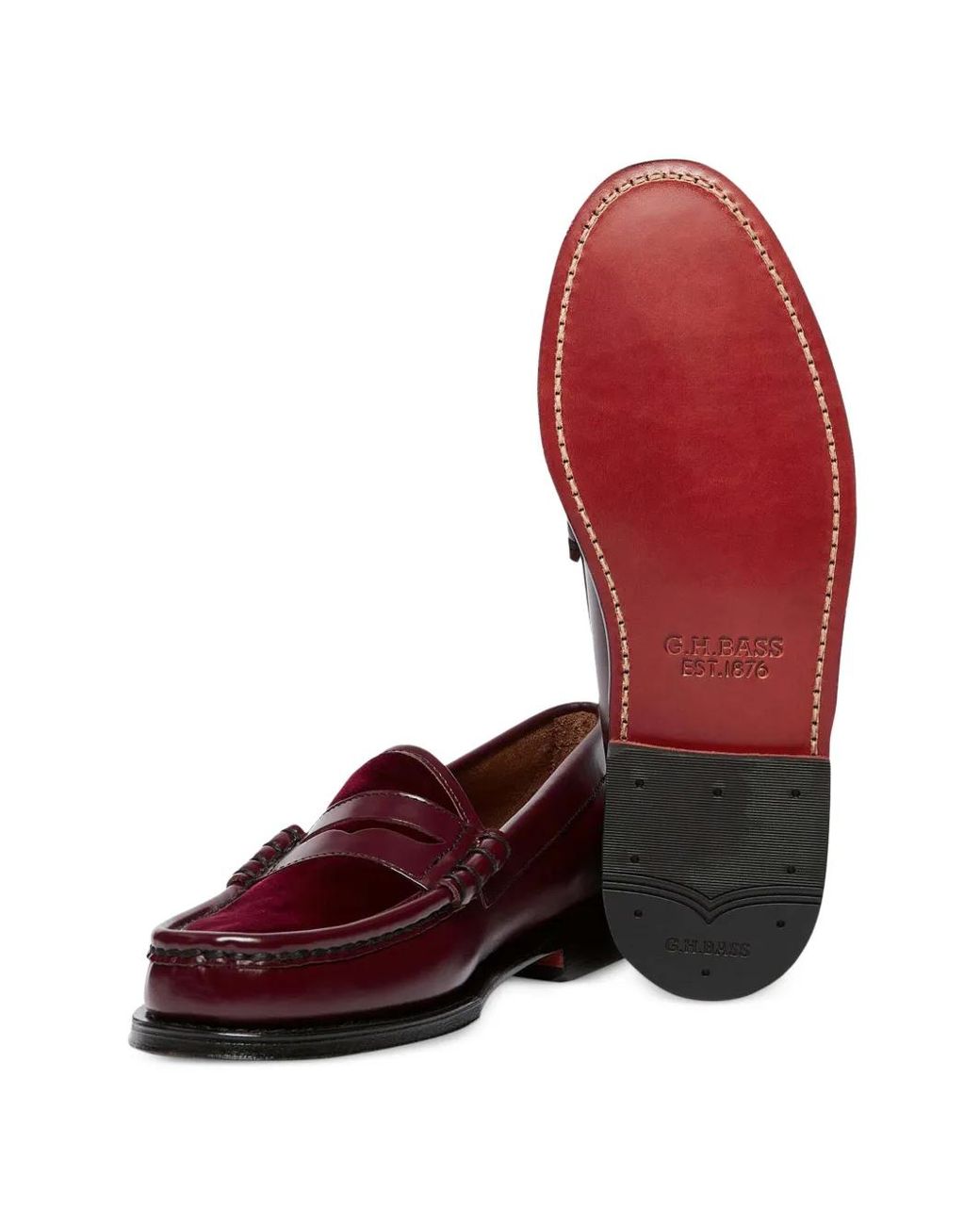 G.H.BASS Multicolor Mocassins Weejuns Larson À Empiècement En Velours for men