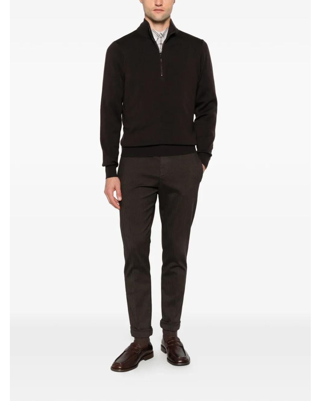 Dondup Black Joe Carrot-Fit Chinos for men