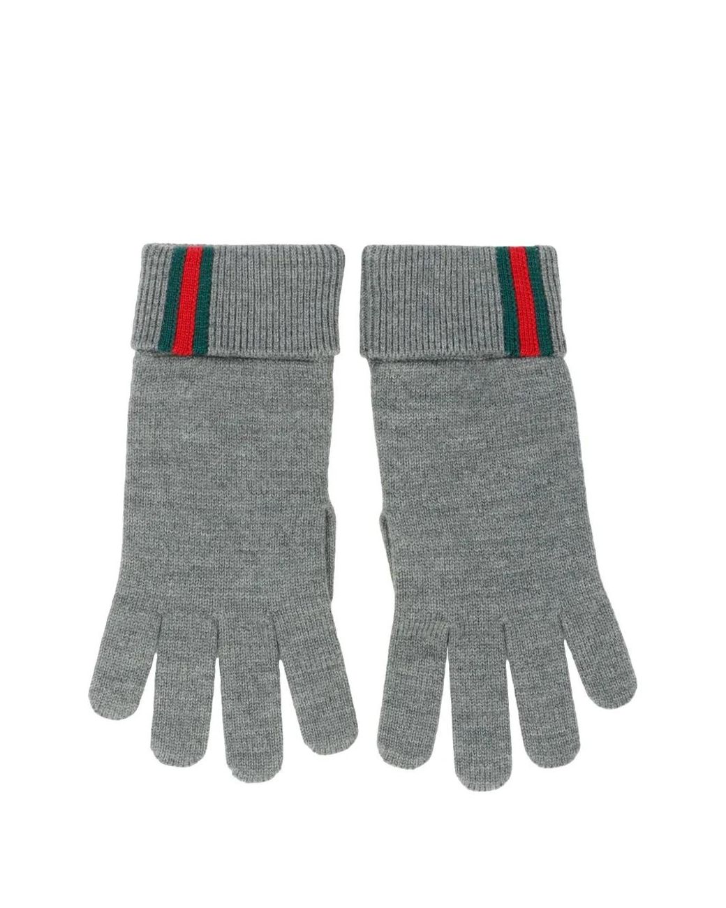 Gucci Handschuhe Mit Webdetail in Gray für Herren