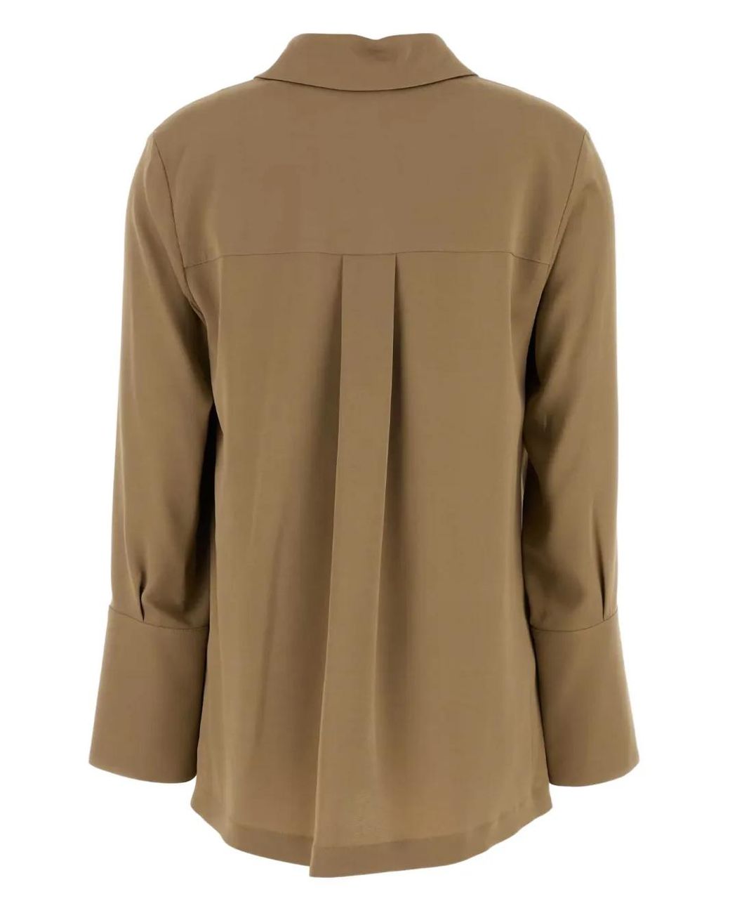 Max Mara Brown V-Neck Blouse