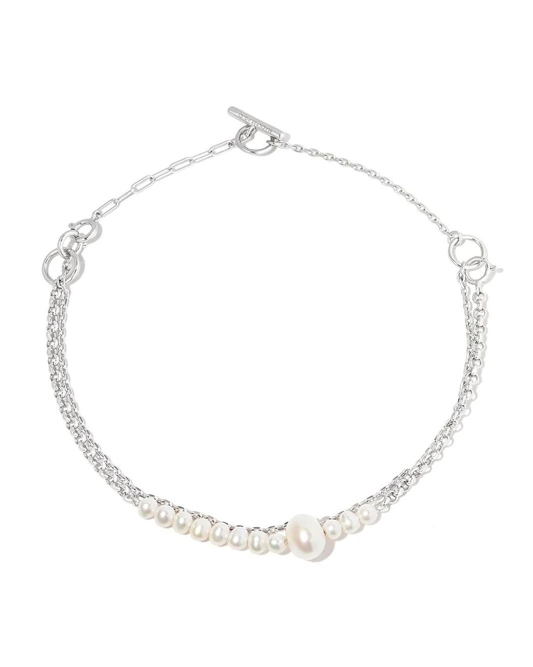 Maria Black White Lounge Sterling Pearl Necklace for men