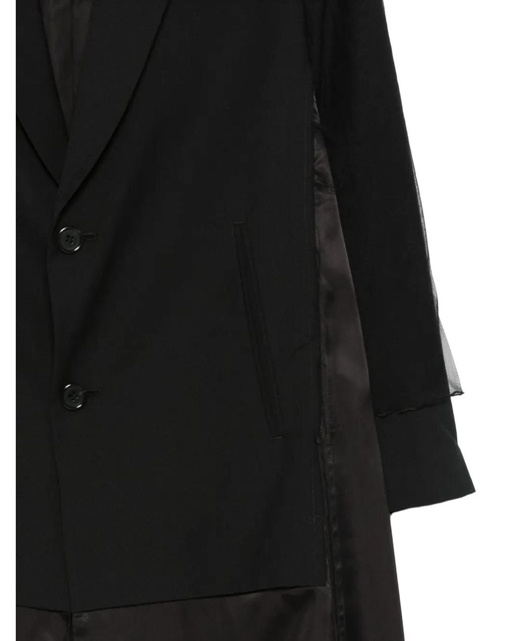 Undercover Black Single-Breasted Coat