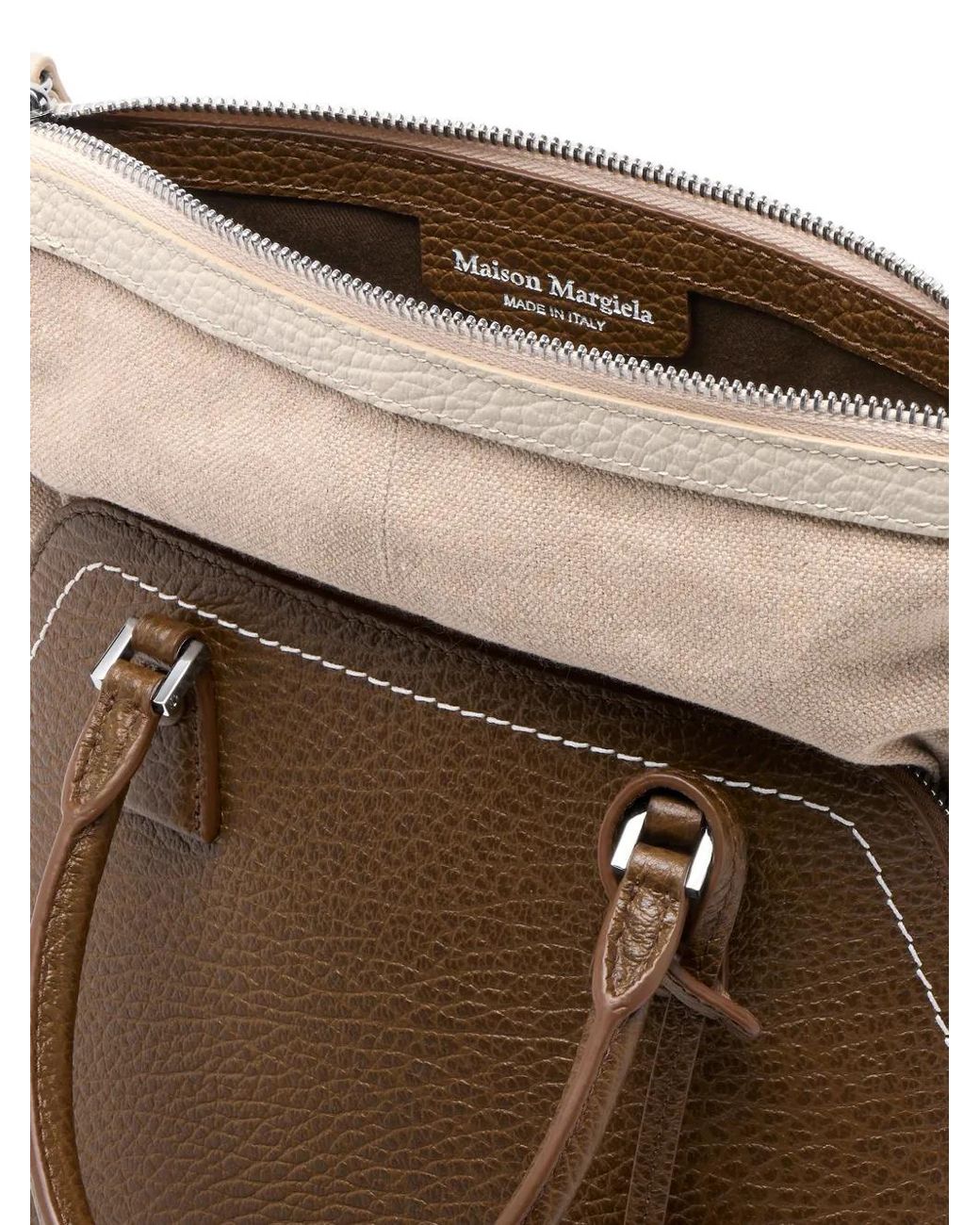 Maison Margiela Brown Mini 5Ac Classique Tote Bag