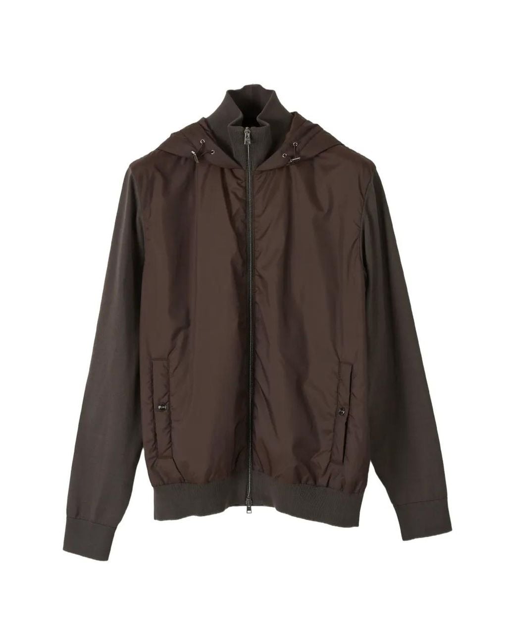 Herno Brown Veste À Empiècements Contrastants for men