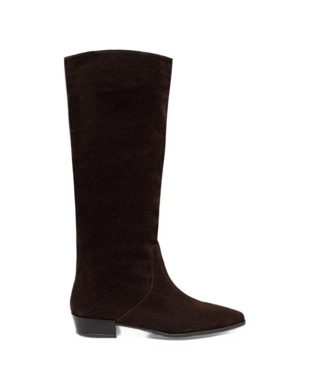 Dune Black Torrie Suede Square-Toe Boots