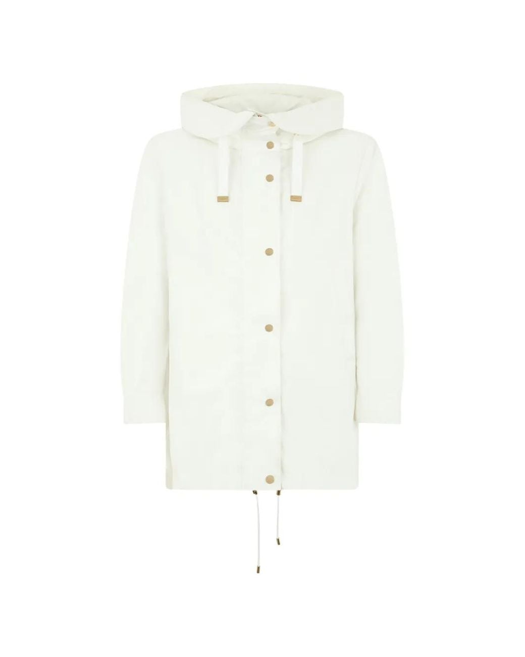 Abrigo Con Capucha Moorer de color White