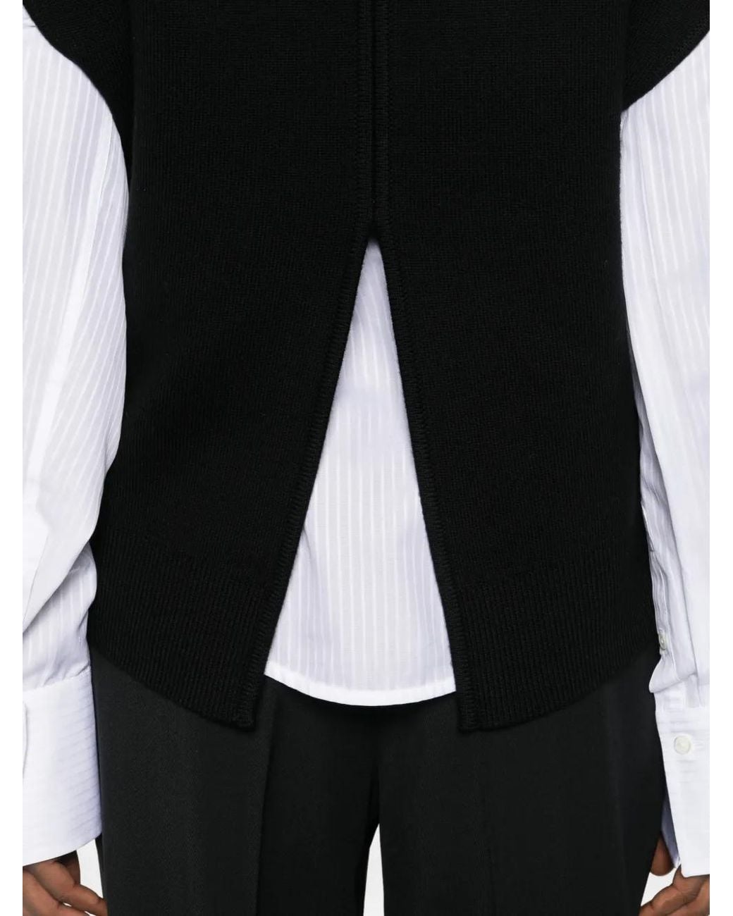Totême Black Double-Knit Vest