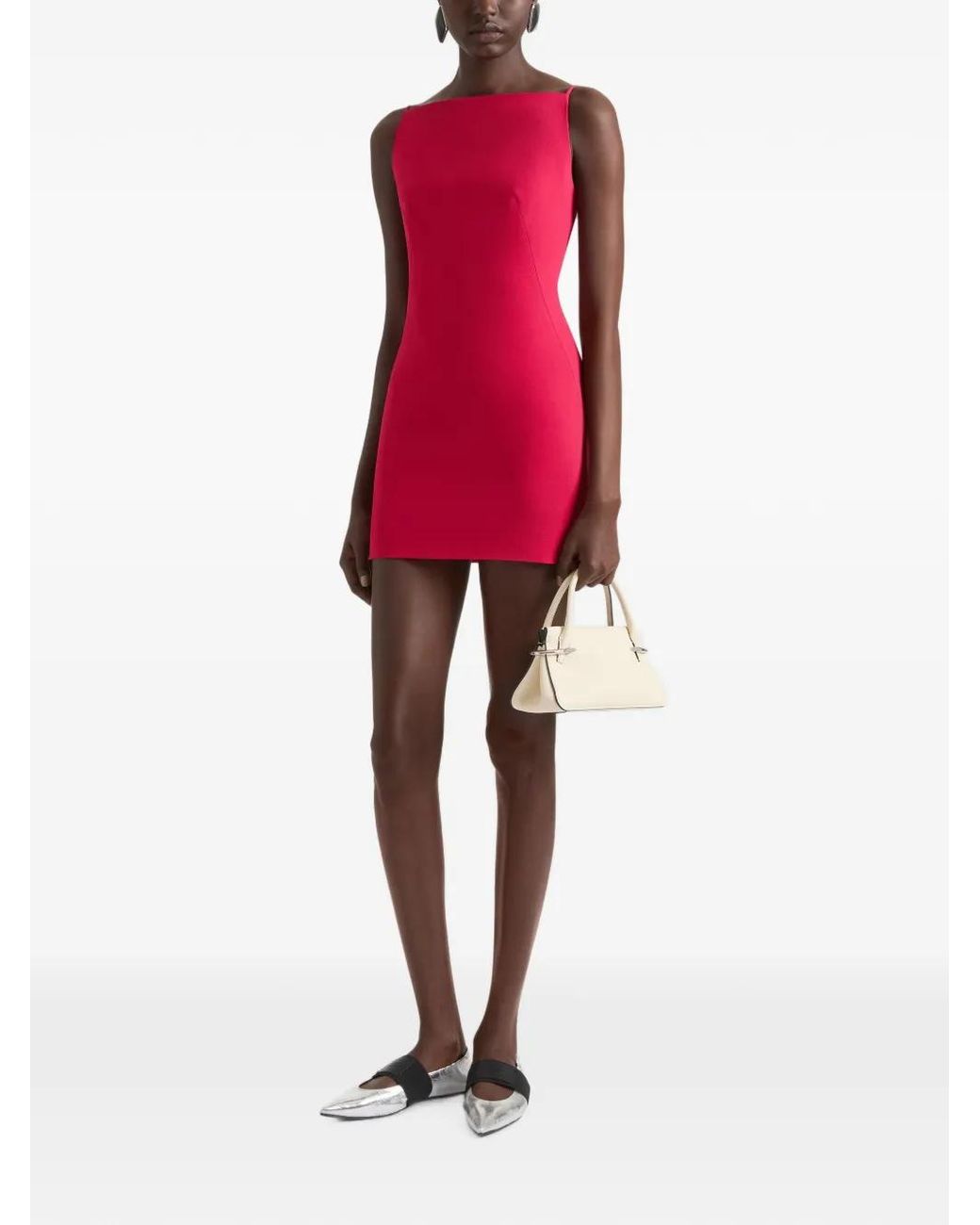 Givenchy Red Robe Courte En Crêpe Cady