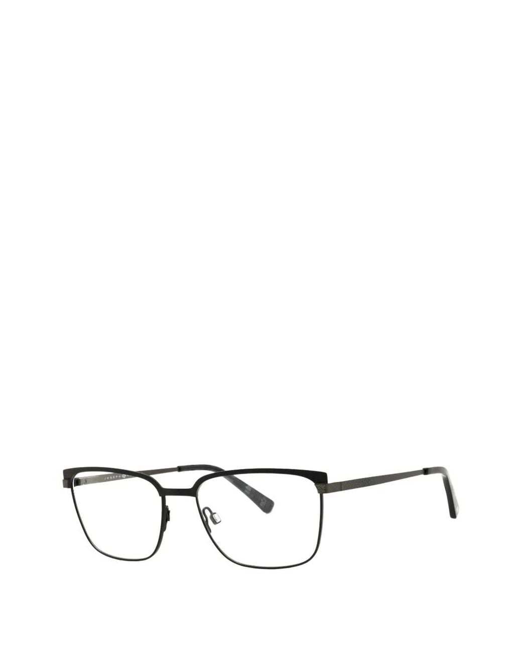 Joseph Abboud Black Lunettes De Vue À Monture Rectangulaire for men