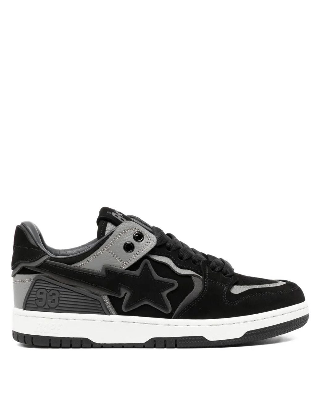A Bathing Ape Black Sneakers Mit Stern-Patch