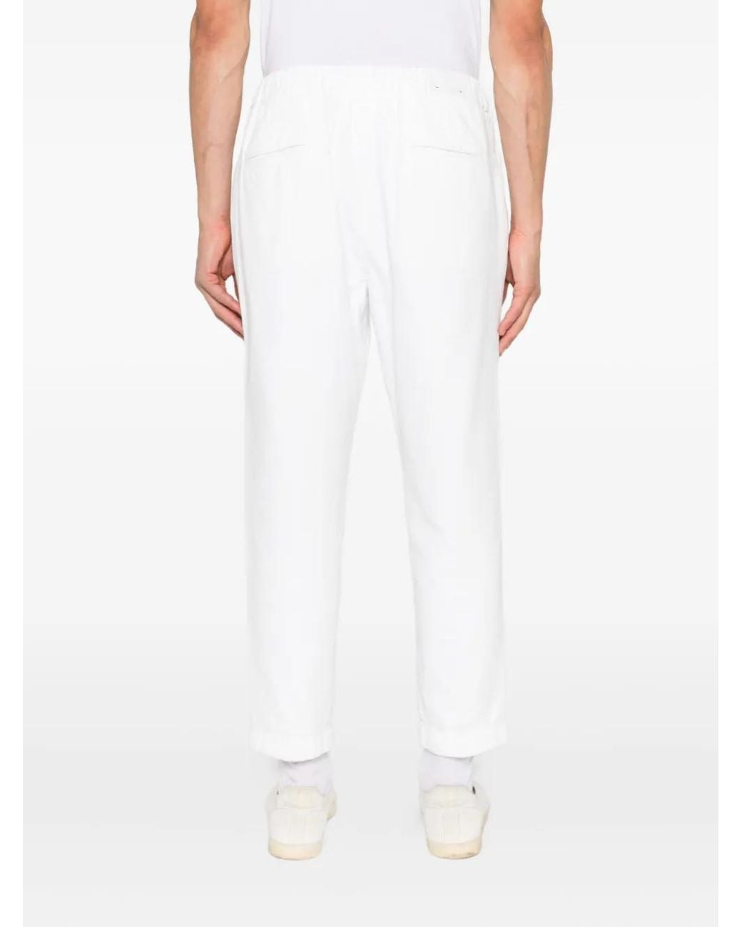 Pantalones De Algodón Con Cordones Eleventy de hombre de color White