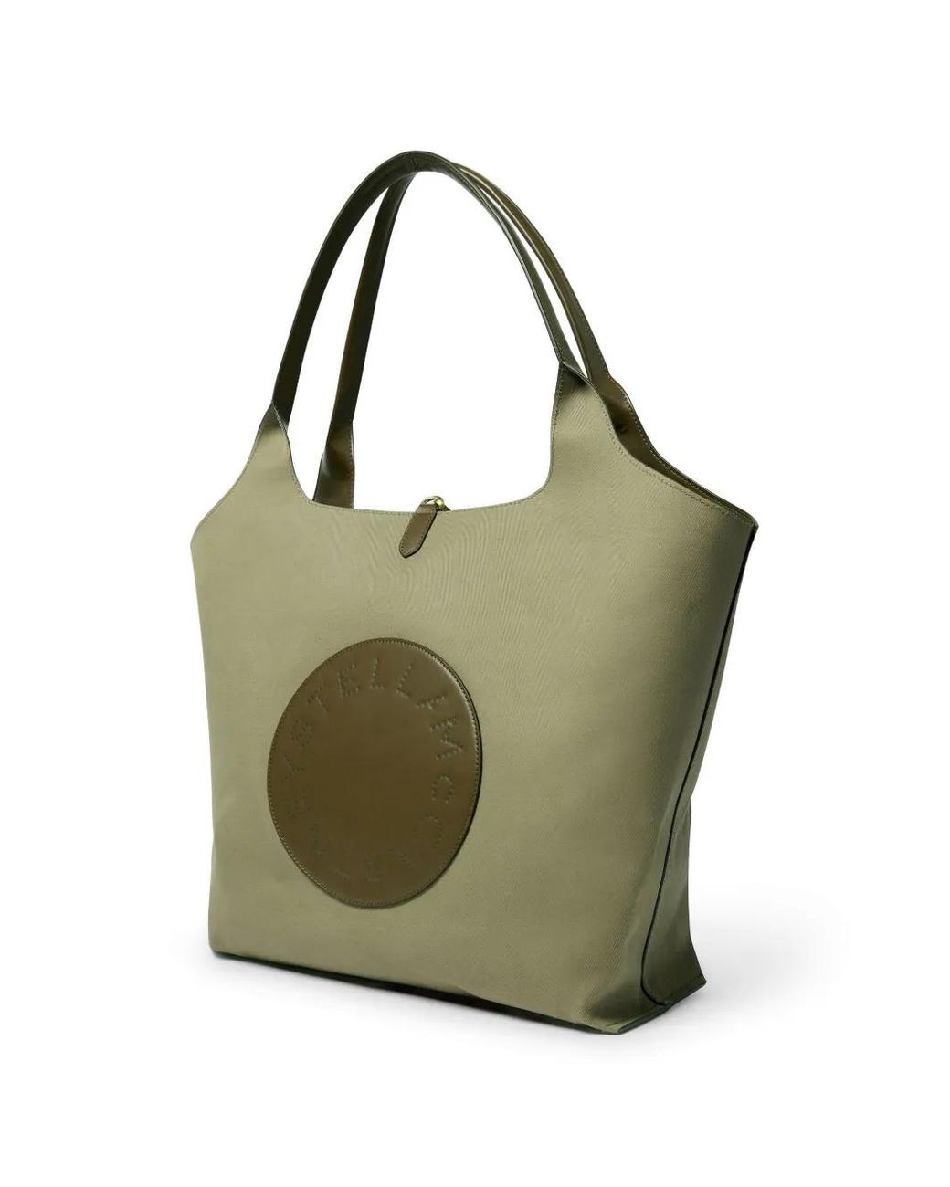 Stella McCartney Green Logo-Patch Tote Bag