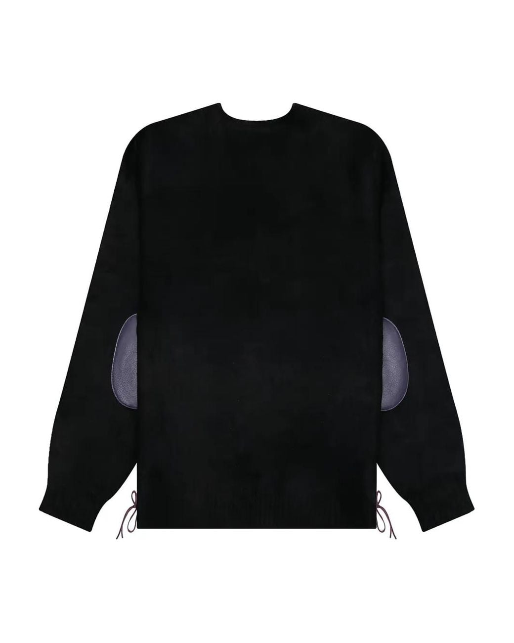 Needles Black Mohair Leather-Patch Cardigan for men