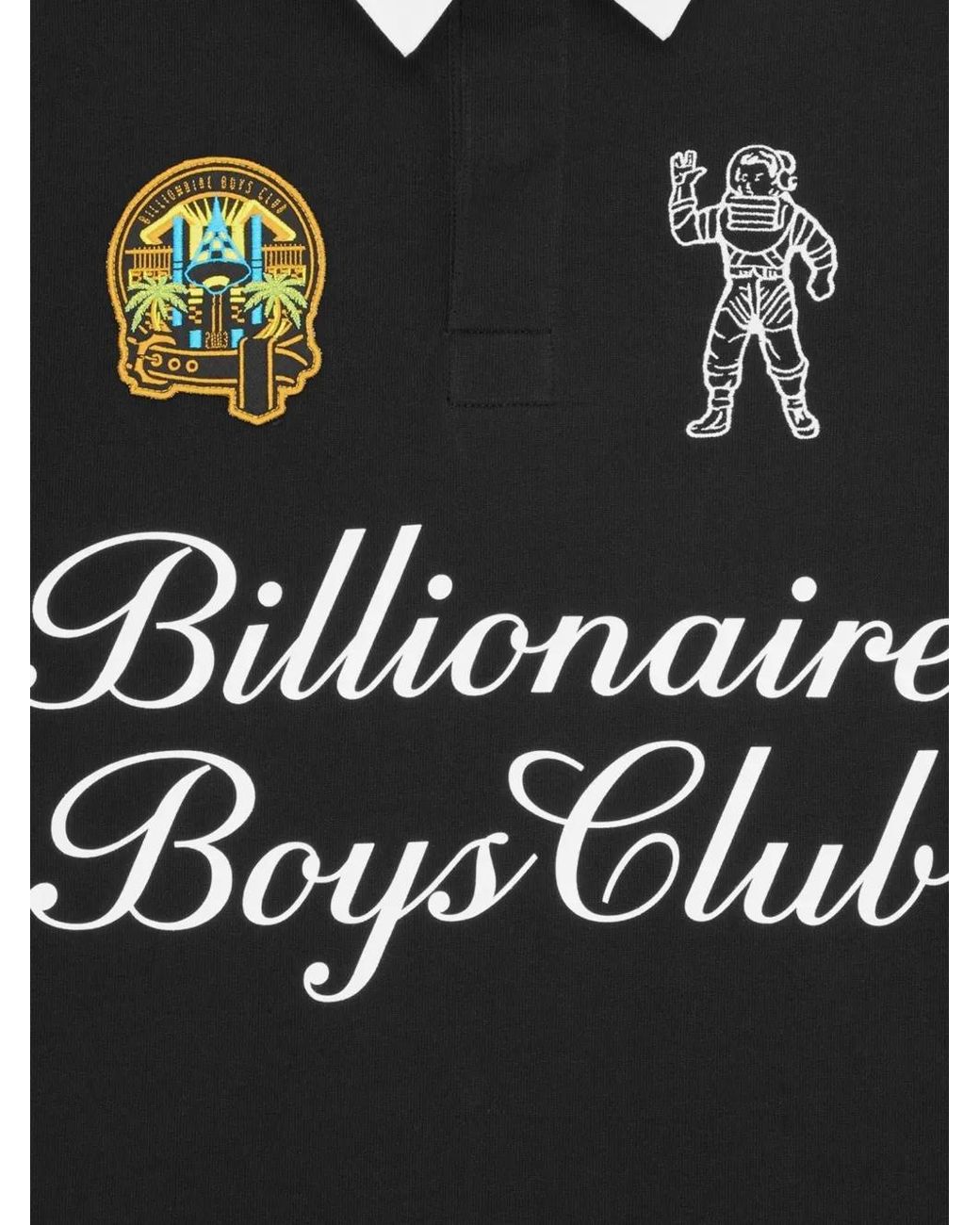 BBCICECREAM Black Logo-Embroidered Panelled Polo Shirt for men