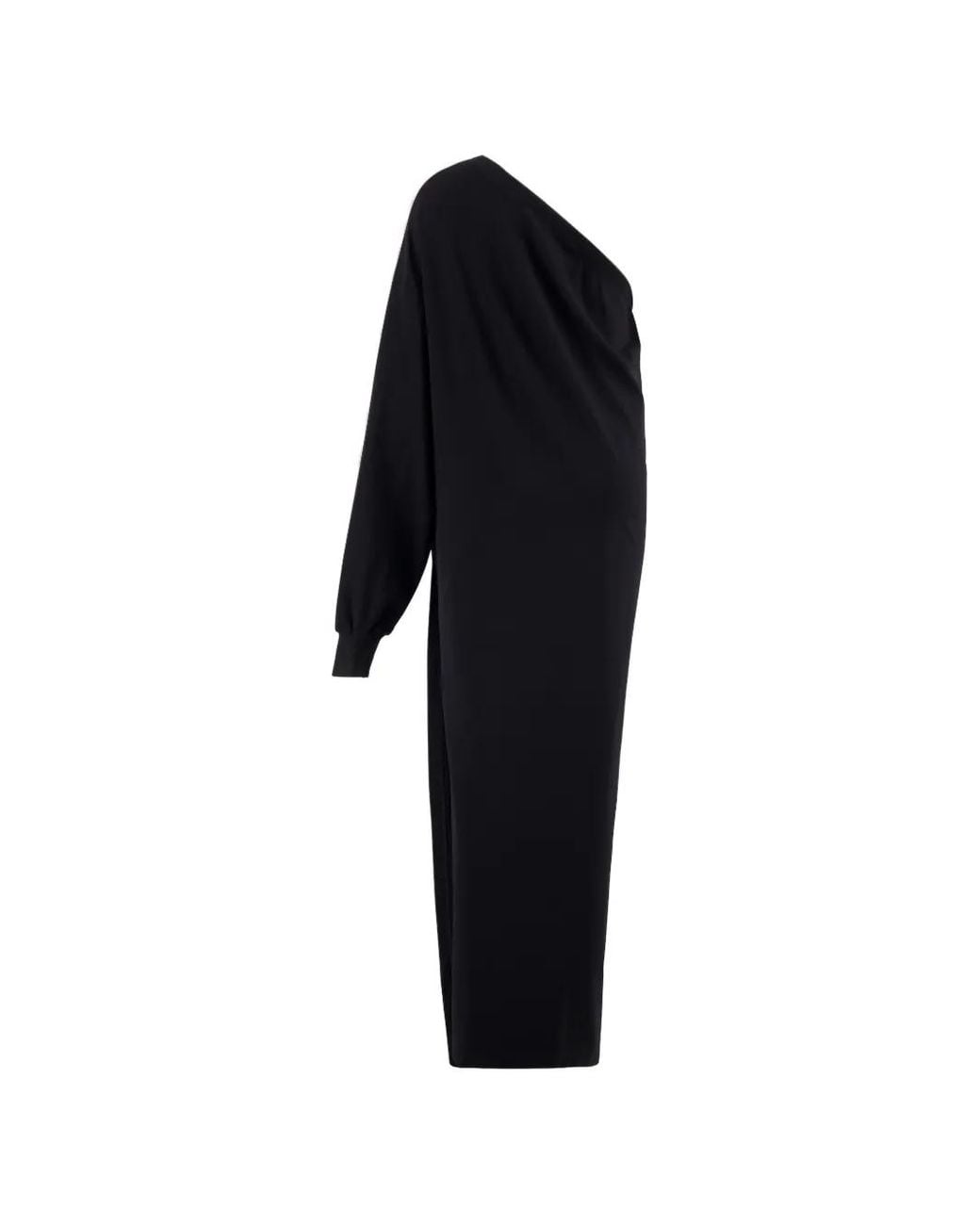 Balenciaga Black Asymmetric Wrap Dress