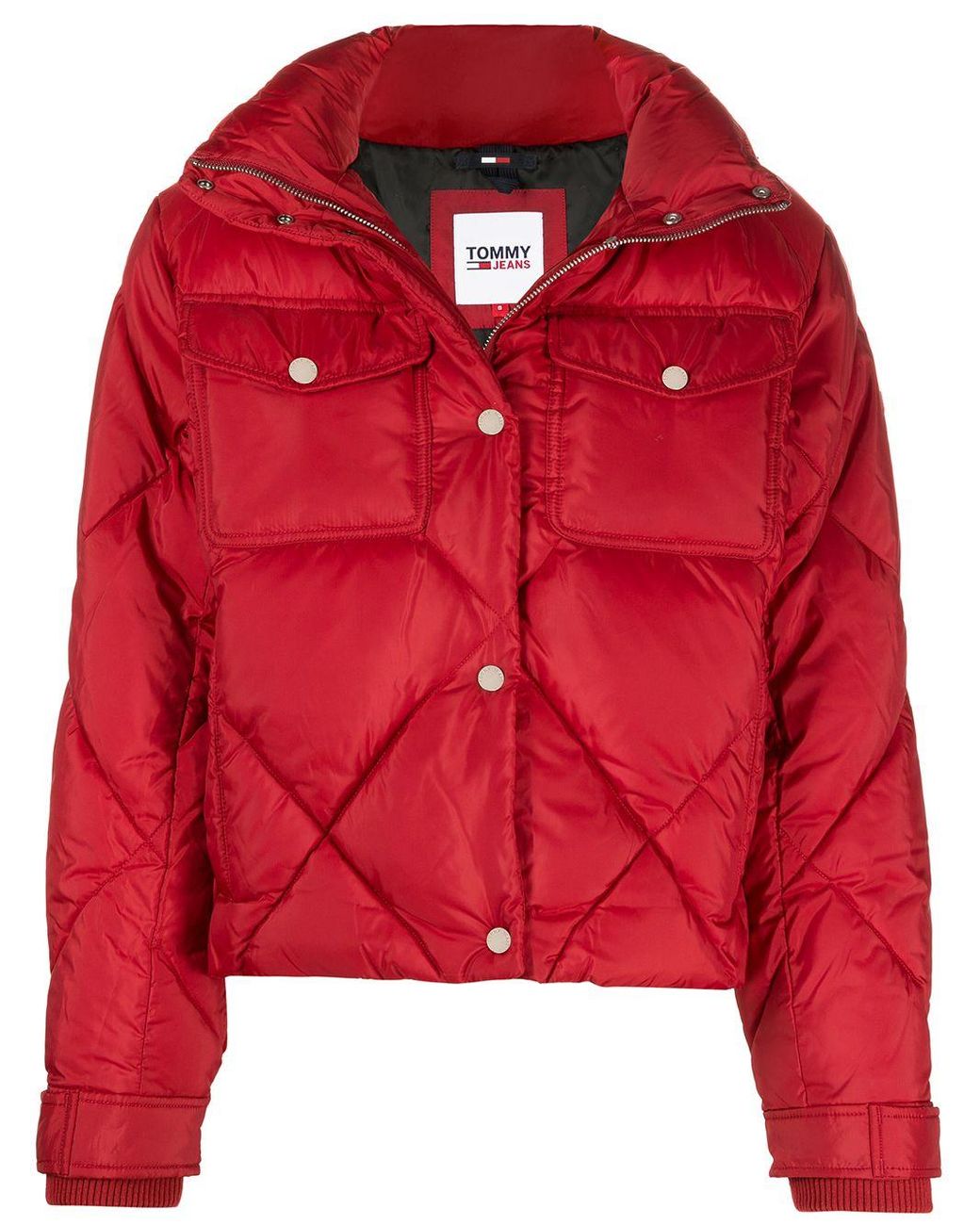 Tommy Hilfiger Diamond Quilted Jacket in Red - Lyst