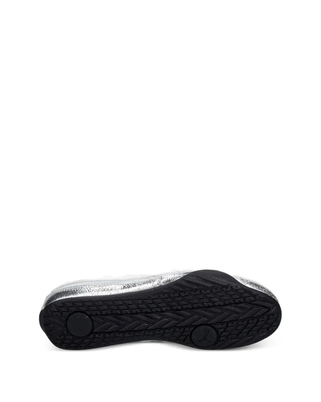 PUMA White Catch Metallic Whisper Metallic-Effect Ballet Flats