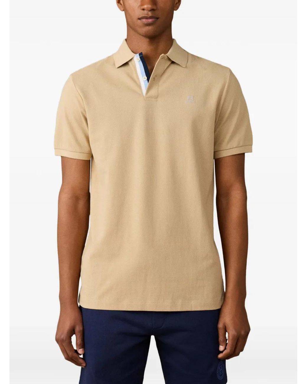 Polo Con Logo Bordado Hackett de hombre de color Blue