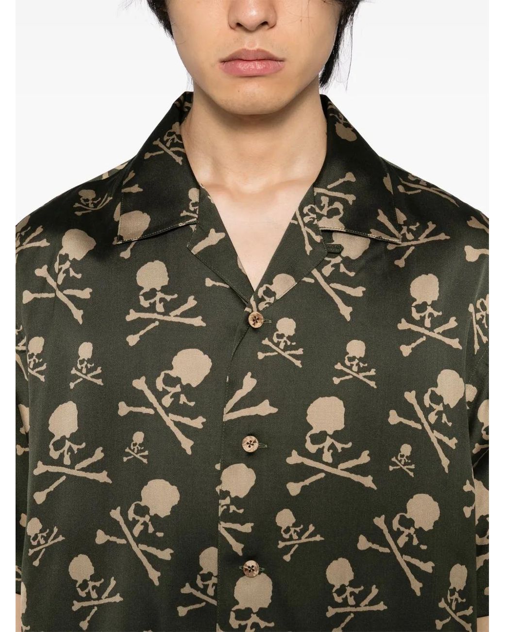 MASTERMIND WORLD Green Skull Shirt for men