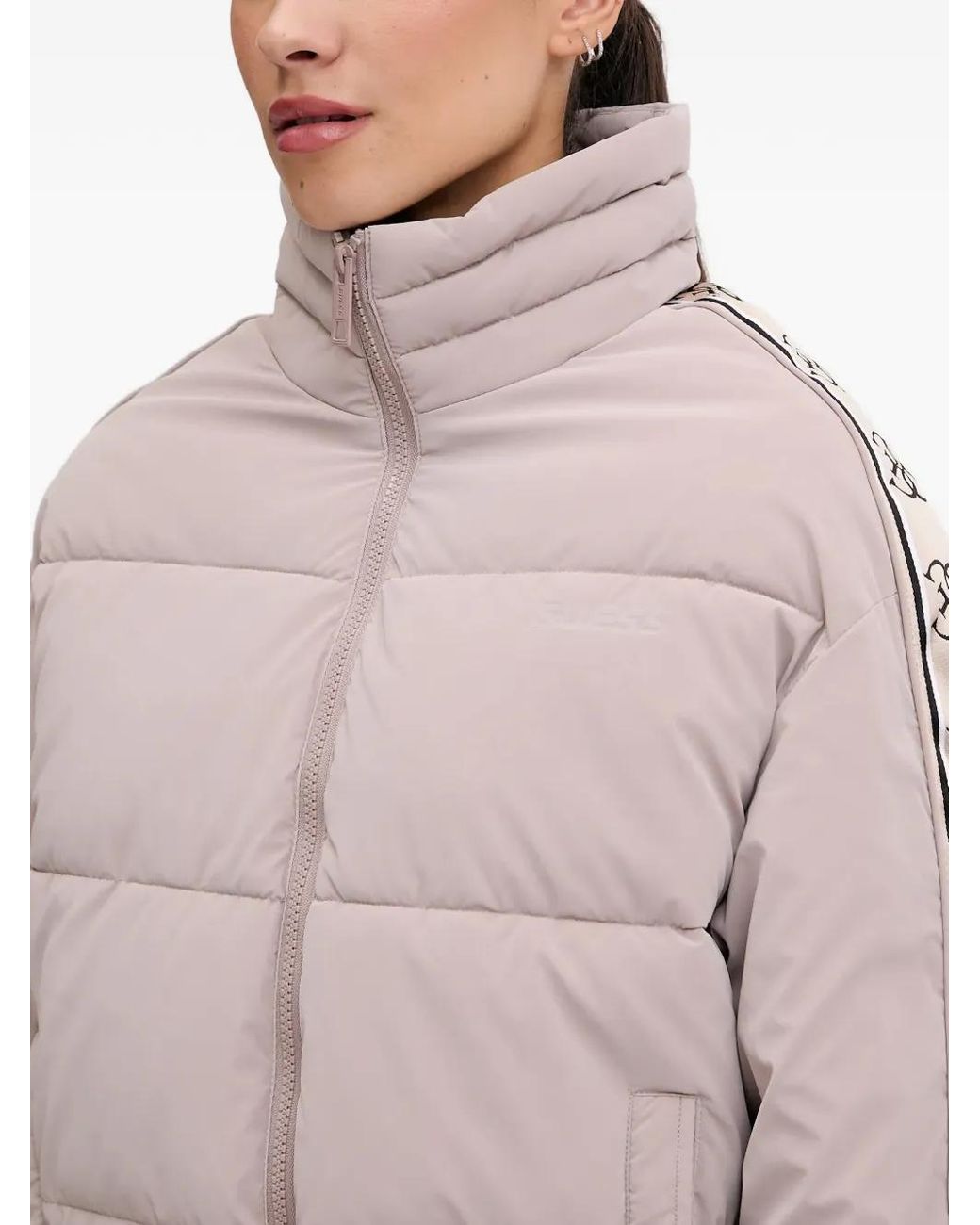 Guess Natural High-Neck Puffer Jacket