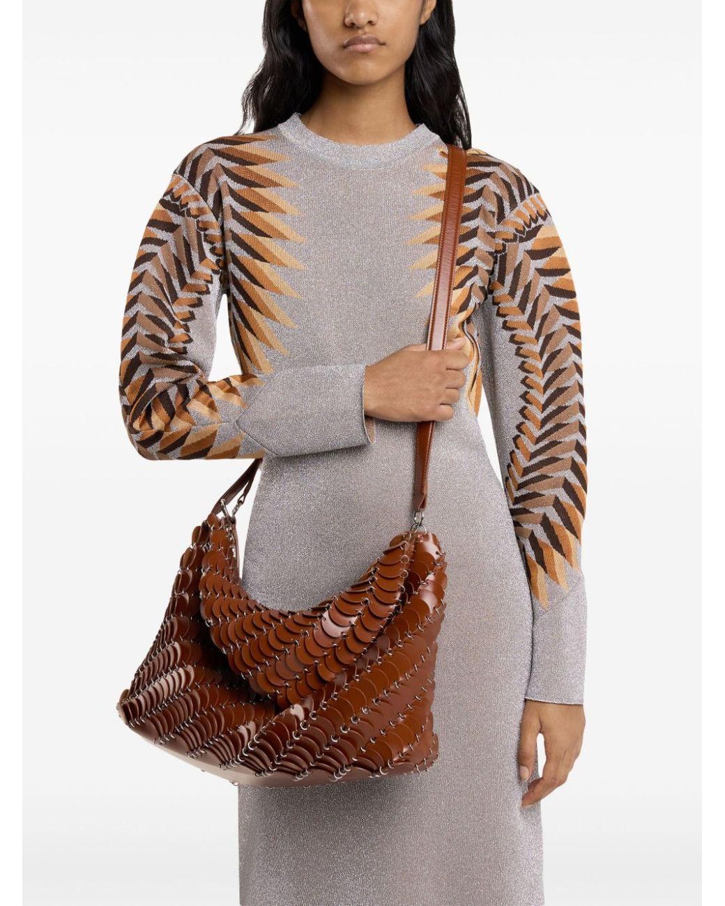 ショルダーバッグ・ポシェット Rabanne Purse - Rabanne - Leather - Brown Rabanne Paco Shoulder Bag | Brown | FARFETCH