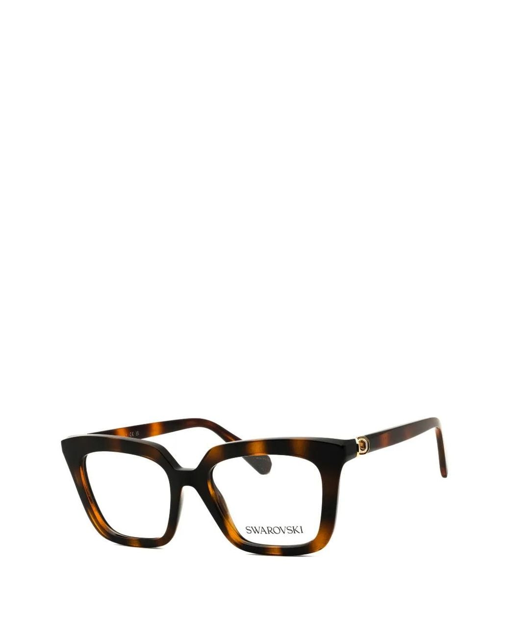 Swarovski Black Rectangle-Frame Glasses