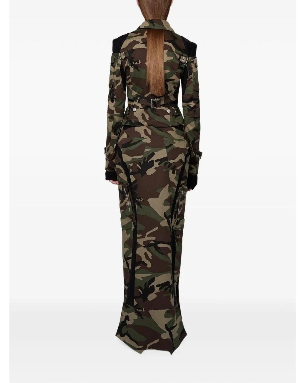 SRVC Studio Green Mecha Camouflage Cargo Jacket