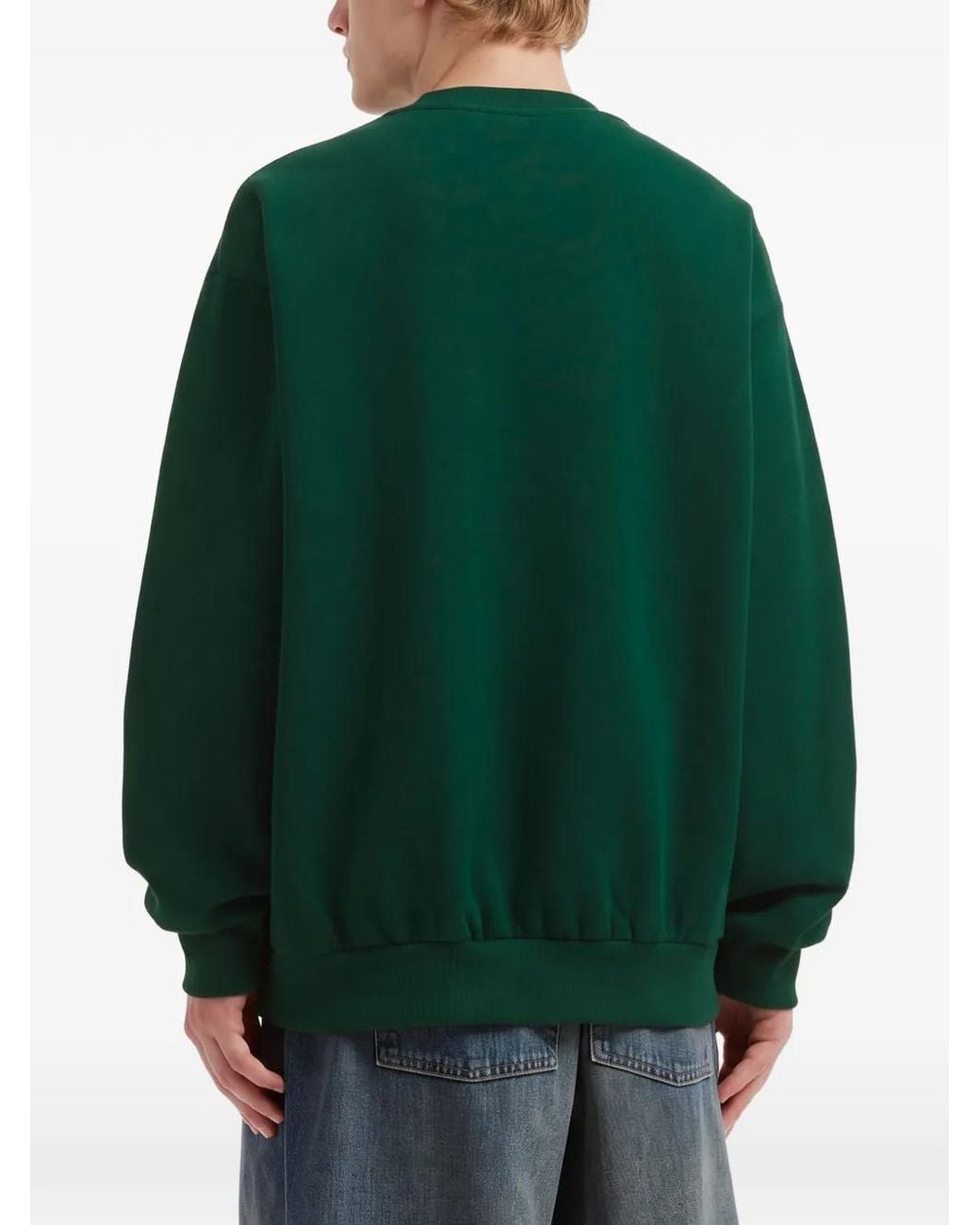 Chocoolate Green Graphic-Print Sweatshirt for men