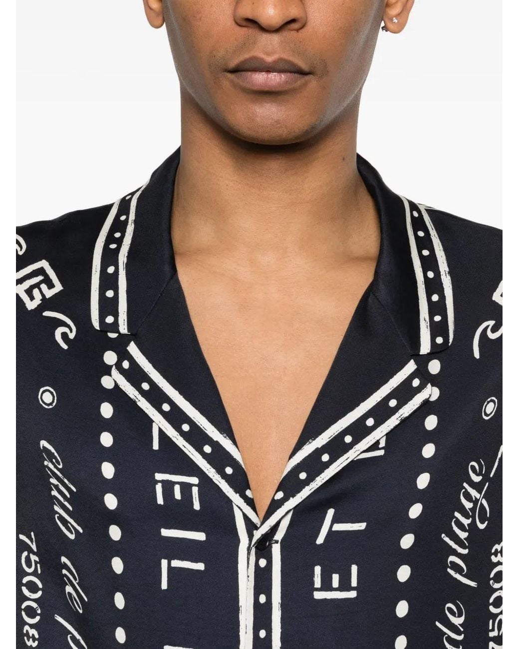 Balmain Black Printed Shirt for men