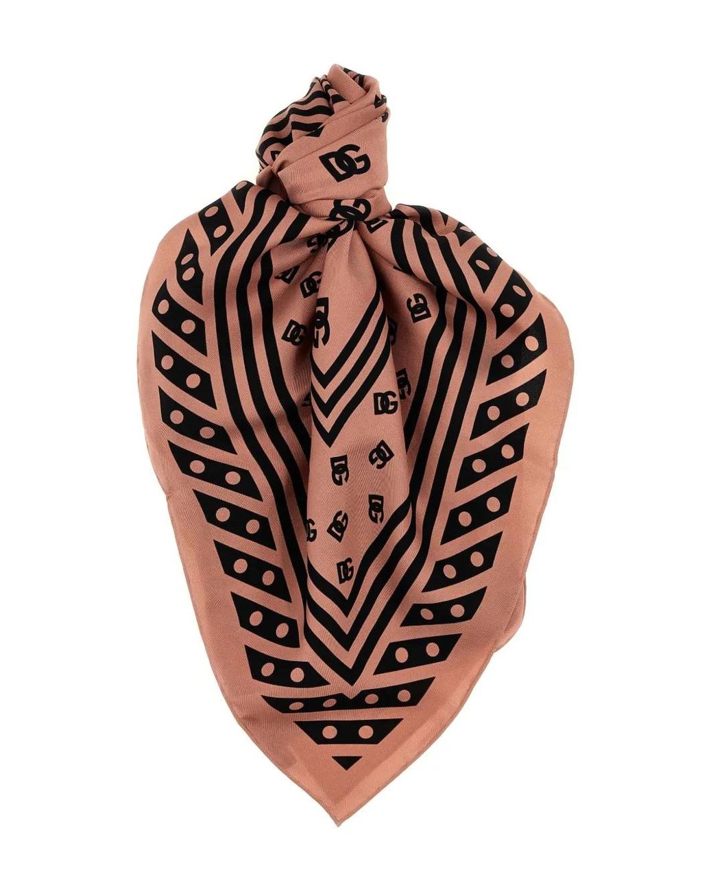 Dolce & Gabbana Metallic Dg Logo-Print Silk Scarf