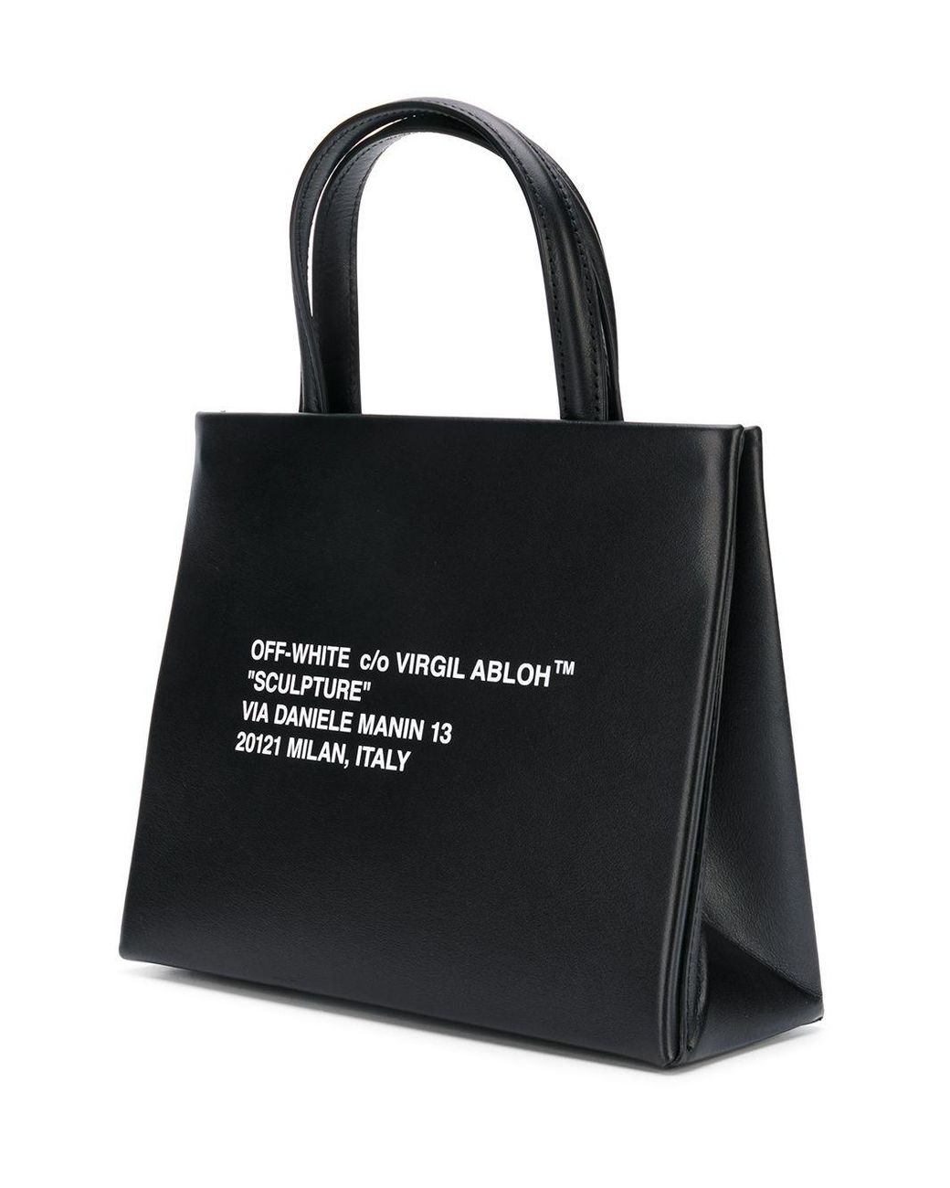 Off-White◉Virgil AblohトートバッグBEIGE BLACK◉ Off-White◉Virgil AblohトートバッグBEIGE BLABK◉ OFF WHITE Logo