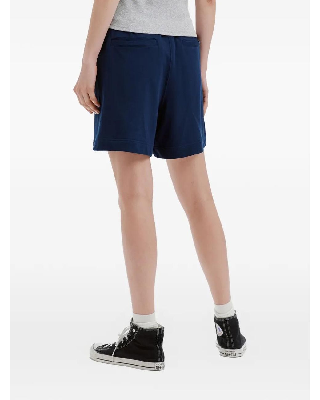 Chocoolate Blue Drawstring Embroidered Shorts