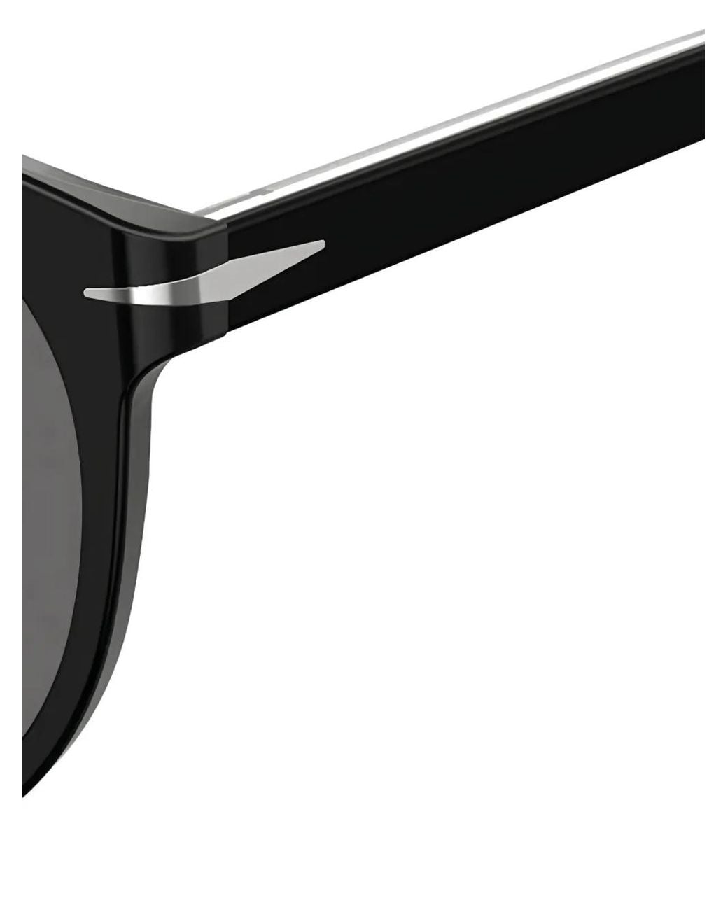 David Beckham Black Round-Frame Sunglasses for men
