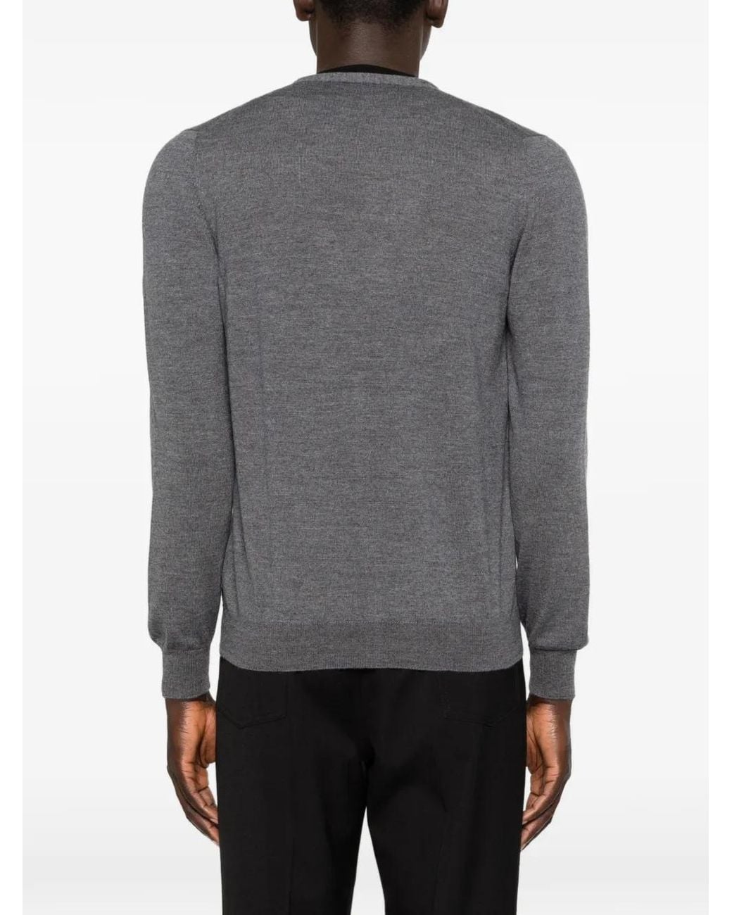 Tagliatore Gray Kieran Button V-Neck Cardigan for men